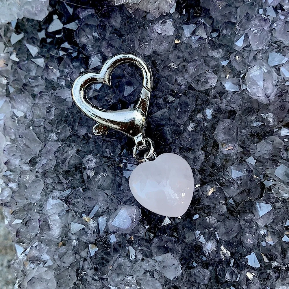 2/20$ Crystal 💎 Pet Charm 💗 Rose Quartz Pet Crystal Collar Charm Dog Bling